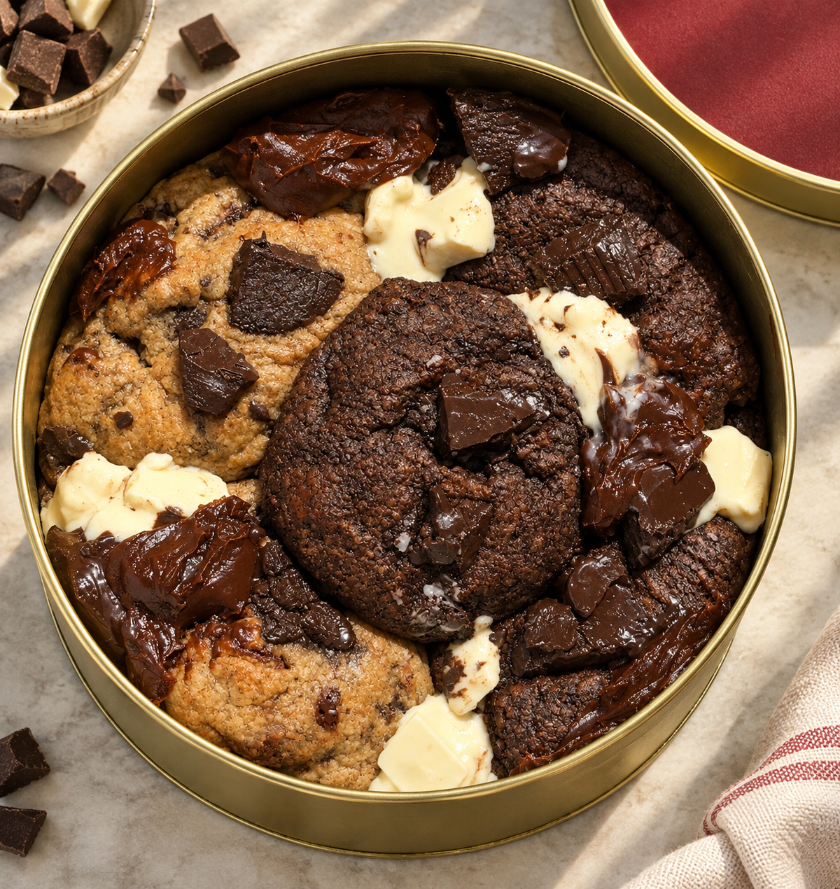 Triple Chocolate Cookie Tin (700 gm)